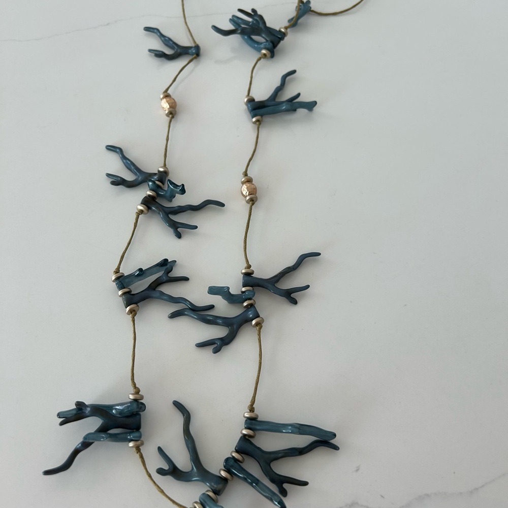Elegant Blue Coral Necklace